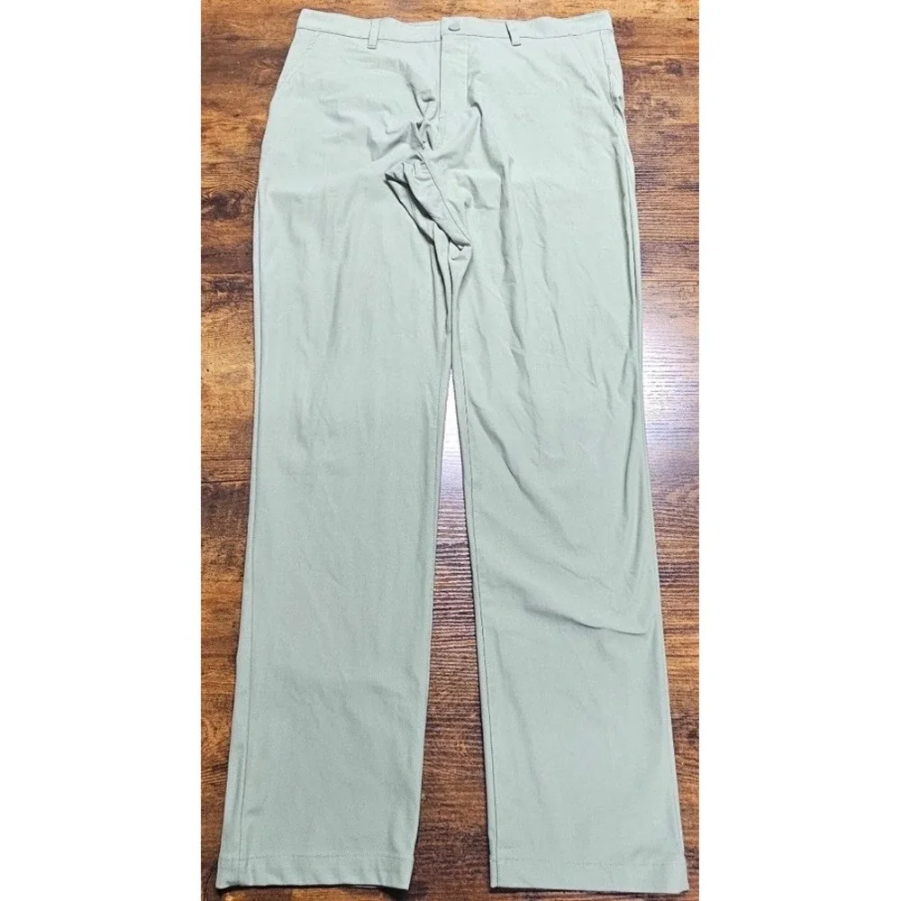 Rhone Commuter Slim Men's 36x32 Sage Green Casual Preppy Performance Golf Pants